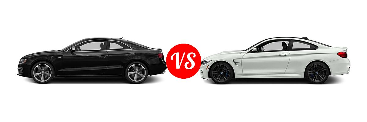 2016 Audi S5 Coupe Premium Plus / Prestige vs. 2016 BMW M4 Coupe 2dr Cpe / GTS - Side Comparison