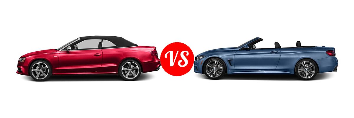2016 Audi S5 Convertible Premium Plus / Prestige vs. 2016 BMW 4 Series Convertible 435i / 435i xDrive - Side Comparison