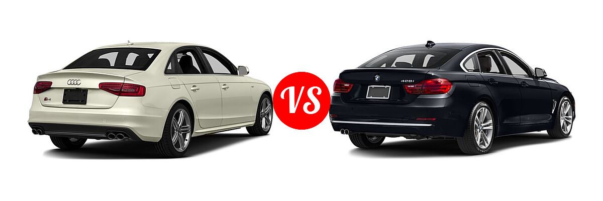 2016 Audi S4 Sedan Premium Plus / Prestige vs. 2016 BMW 4 Series Gran Coupe Sedan 428i / 428i xDrive - Rear Right Comparison