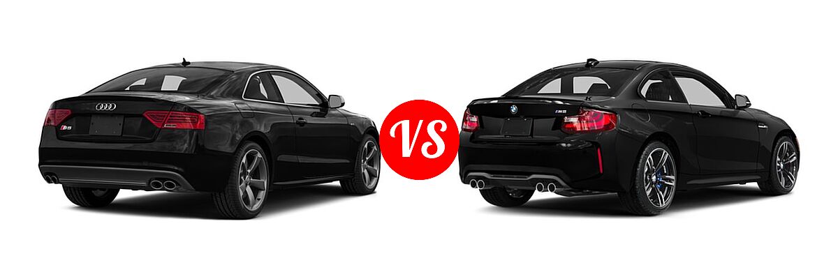 2016 Audi S5 Coupe Premium Plus / Prestige vs. 2016 BMW M2 Coupe 2dr Cpe - Rear Right Comparison