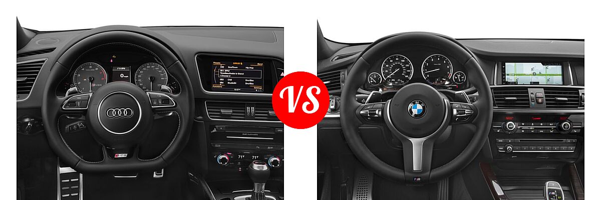 2016 Audi SQ5 SUV Premium Plus / Prestige vs. 2016 BMW X4 M40i SUV M40i - Dashboard Comparison
