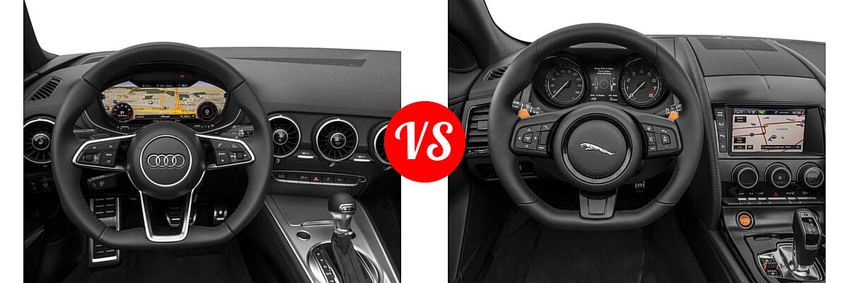 2016 Audi TT Convertible 2.0T vs. 2016 Jaguar F-TYPE Convertible S - Dashboard Comparison