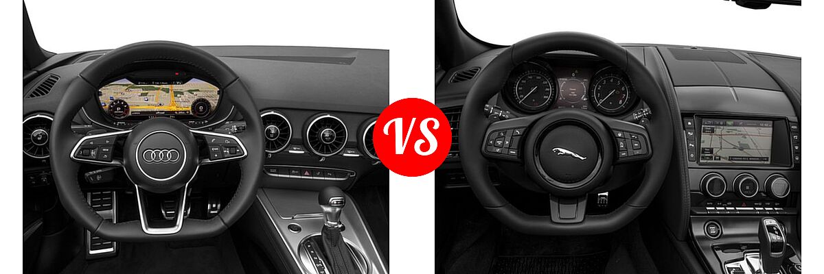 2016 Audi TT Convertible 2.0T vs. 2016 Jaguar F-TYPE Convertible S - Dashboard Comparison