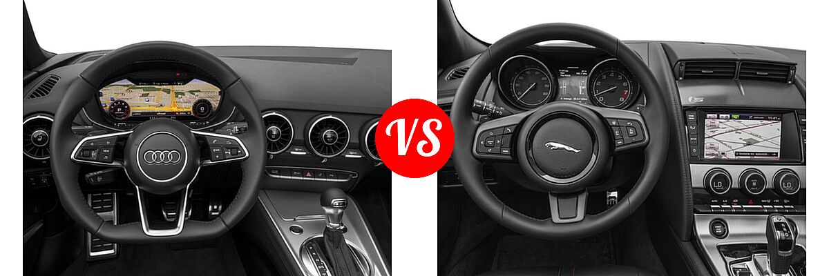 2016 Audi TT Convertible 2.0T vs. 2016 Jaguar F-TYPE Convertible 2dr Conv Auto RWD - Dashboard Comparison