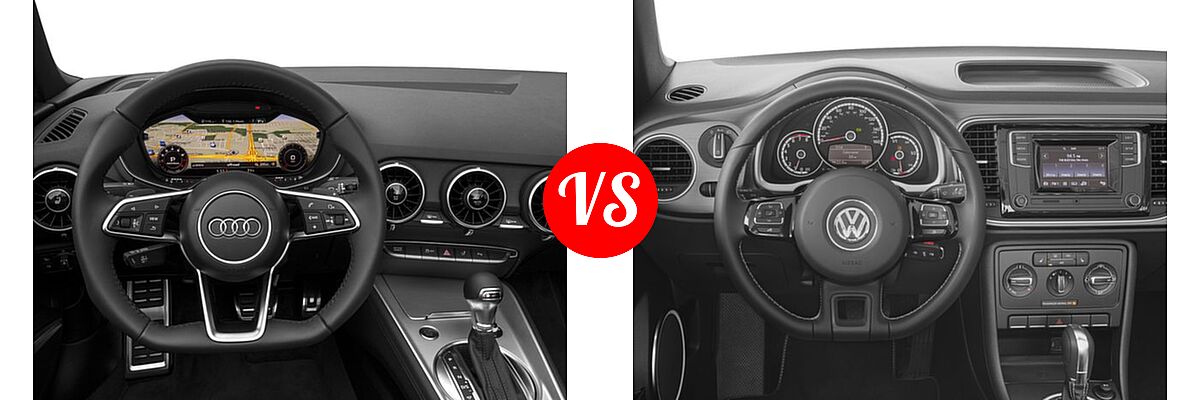2016 Audi TT Convertible 2.0T vs. 2016 Volkswagen Beetle Convertible Convertible 1.8T Denim - Dashboard Comparison