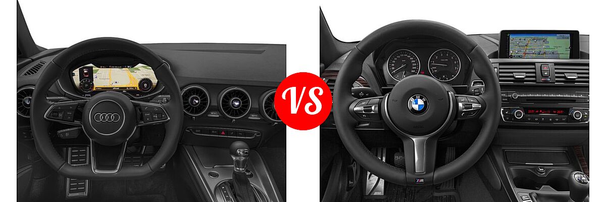2016 Audi TT Coupe 2.0T vs. 2016 BMW 2 Series M235i Coupe M235i - Dashboard Comparison
