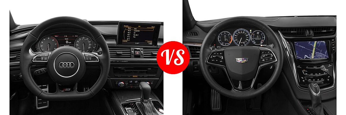 2016 Audi S6 Sedan Premium Plus / Prestige vs. 2016 Cadillac CTS V-Sport Premium Sedan V-Sport Premium RWD - Dashboard Comparison