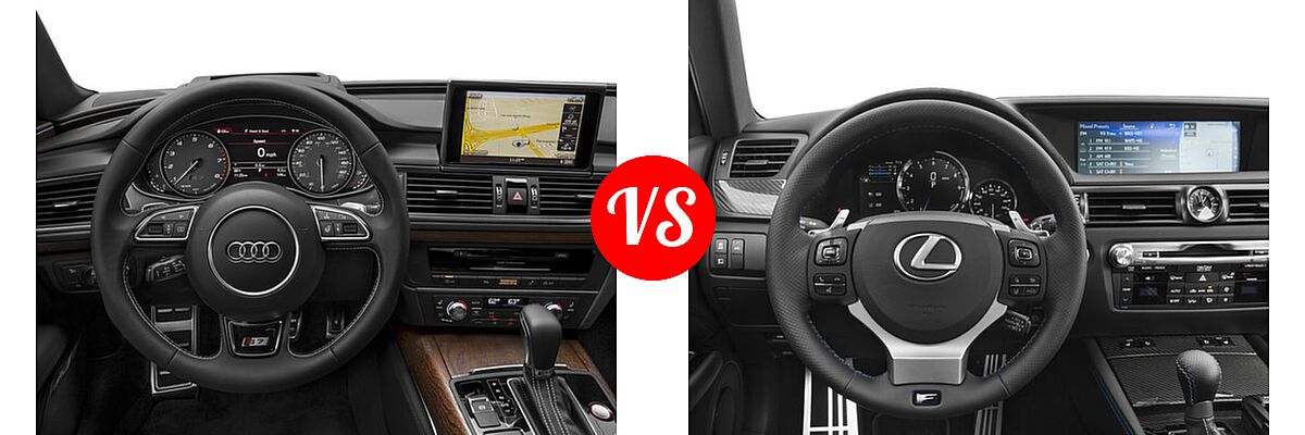 2016 Audi S7 Sedan 4dr HB vs. 2016 Lexus GS F Sedan 4dr Sdn - Dashboard Comparison