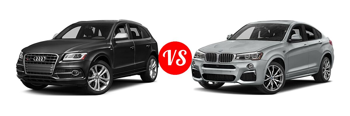 2016 Audi SQ5 SUV Premium Plus / Prestige vs. 2016 BMW X4 M40i SUV M40i - Front Left Comparison