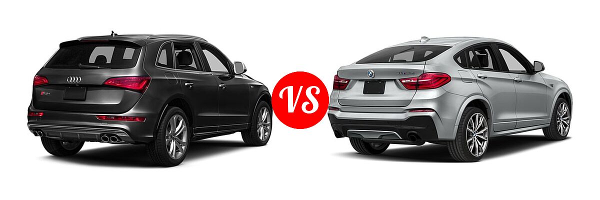 2016 Audi SQ5 SUV Premium Plus / Prestige vs. 2016 BMW X4 M40i SUV M40i - Rear Right Comparison