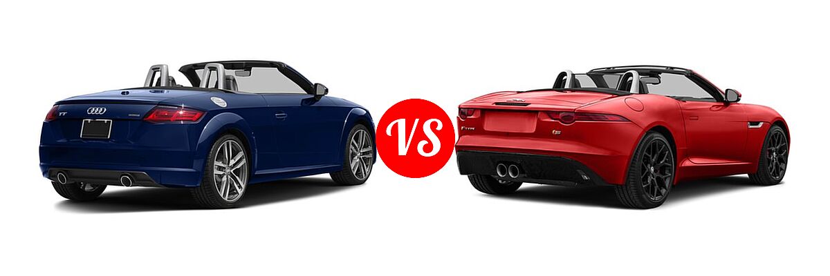 2016 Audi TT Convertible 2.0T vs. 2016 Jaguar F-TYPE Convertible S - Rear Right Comparison