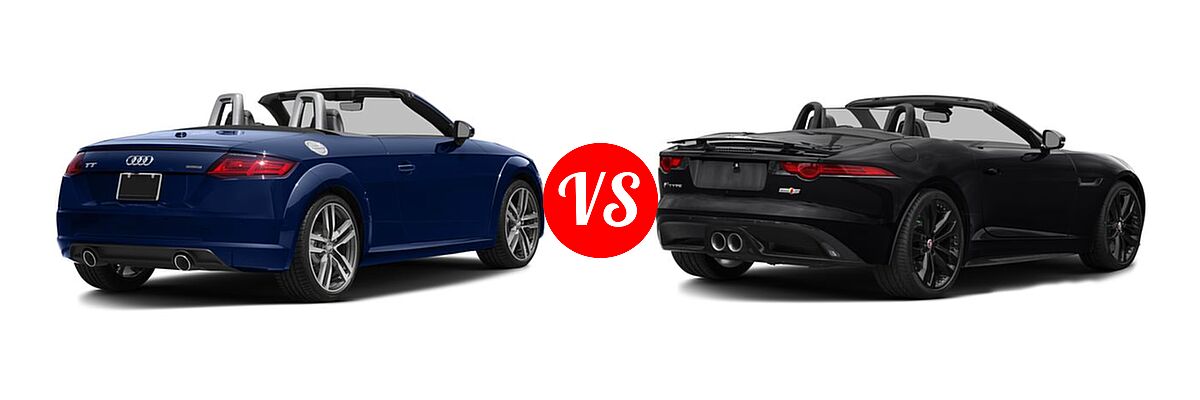 2016 Audi TT Convertible 2.0T vs. 2016 Jaguar F-TYPE Convertible S - Rear Right Comparison