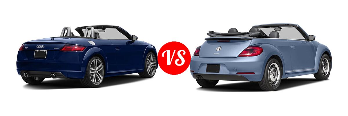 2016 Audi TT Convertible 2.0T vs. 2016 Volkswagen Beetle Convertible Convertible 1.8T Denim - Rear Right Comparison