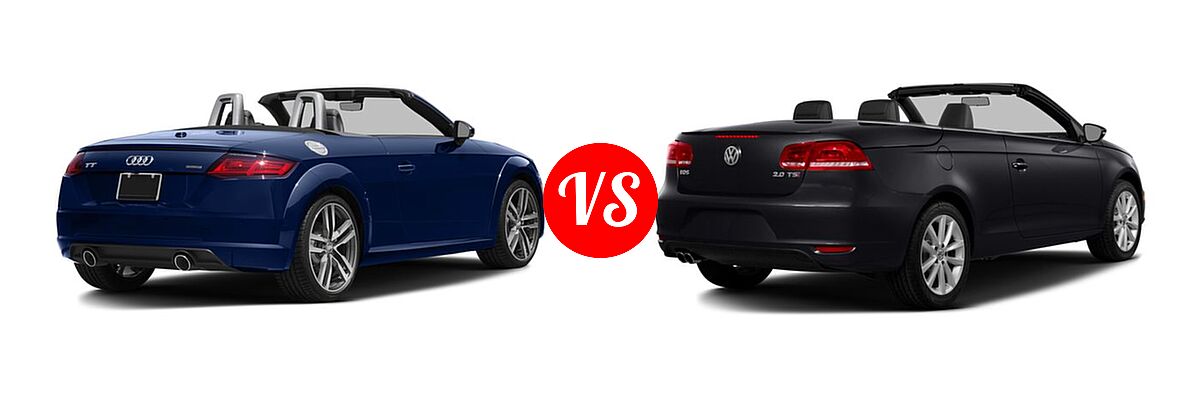 2016 Audi TT Convertible 2.0T vs. 2016 Volkswagen Eos Convertible Komfort - Rear Right Comparison