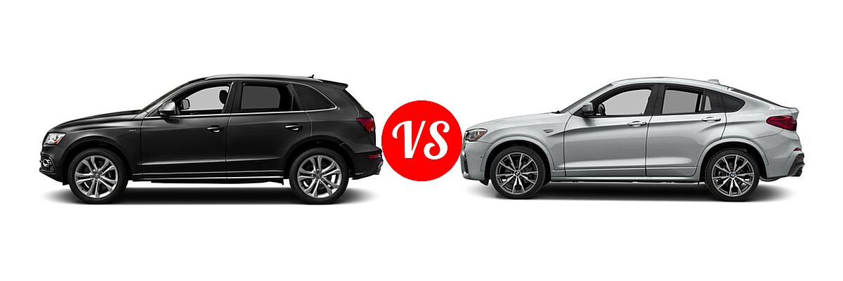 2016 Audi SQ5 SUV Premium Plus / Prestige vs. 2016 BMW X4 M40i SUV M40i - Side Comparison