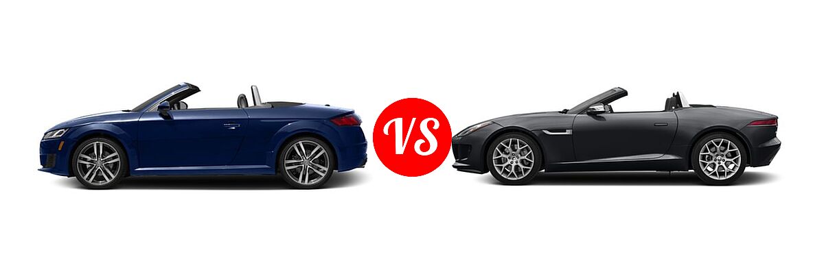 2016 Audi TT Convertible 2.0T vs. 2016 Jaguar F-TYPE Convertible 2dr Conv Auto RWD - Side Comparison
