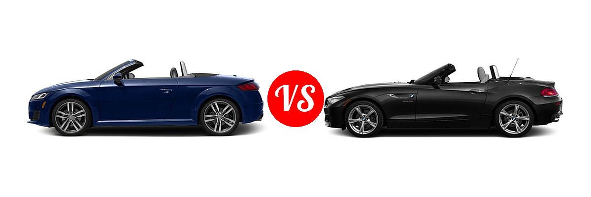 2016 Audi TT Convertible 2.0T vs. 2016 BMW Z4 Convertible sDrive28i / sDrive35i / sDrive35is - Side Comparison