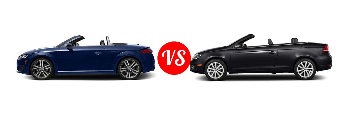 2016 Audi TT Convertible 2.0T vs. 2016 Volkswagen Eos Convertible Komfort - Side Comparison