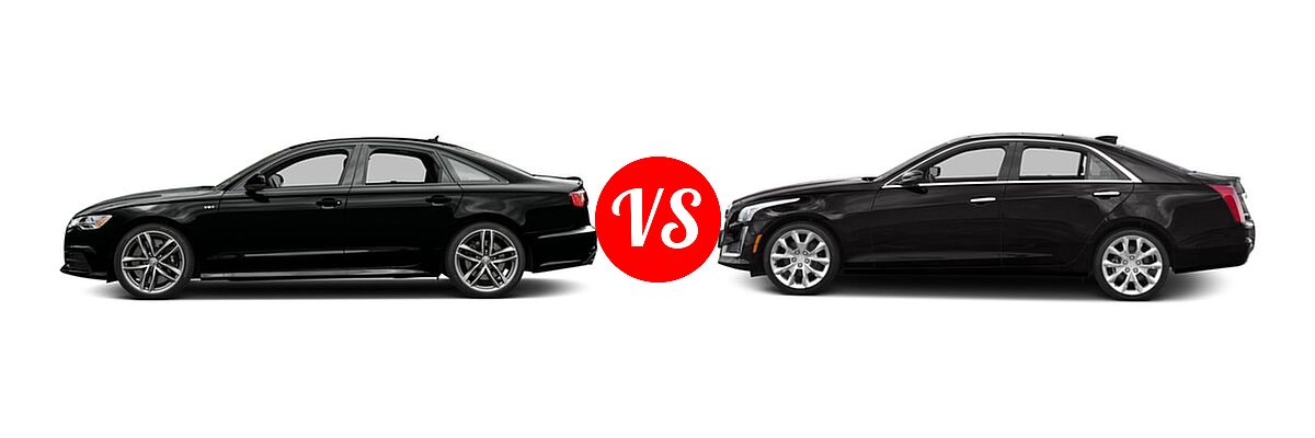 2016 Audi S6 Sedan Premium Plus / Prestige vs. 2016 Cadillac CTS V-Sport Premium Sedan V-Sport Premium RWD - Side Comparison