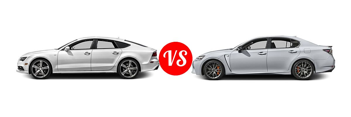 2016 Audi S7 Sedan 4dr HB vs. 2016 Lexus GS F Sedan 4dr Sdn - Side Comparison