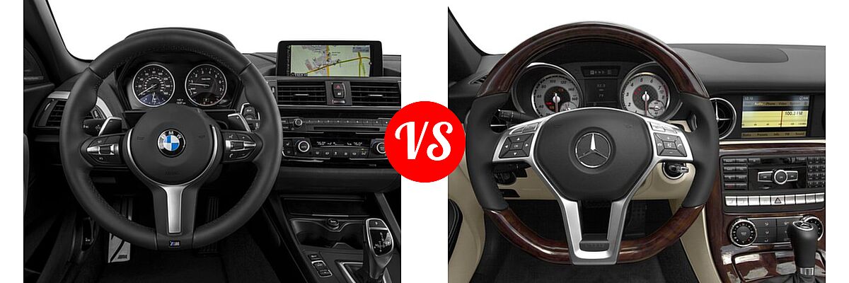 2016 BMW 2 Series M235i xDrive Convertible M235i xDrive vs. 2016 Mercedes-Benz SLK-Class Convertible SLK 300 - Dashboard Comparison