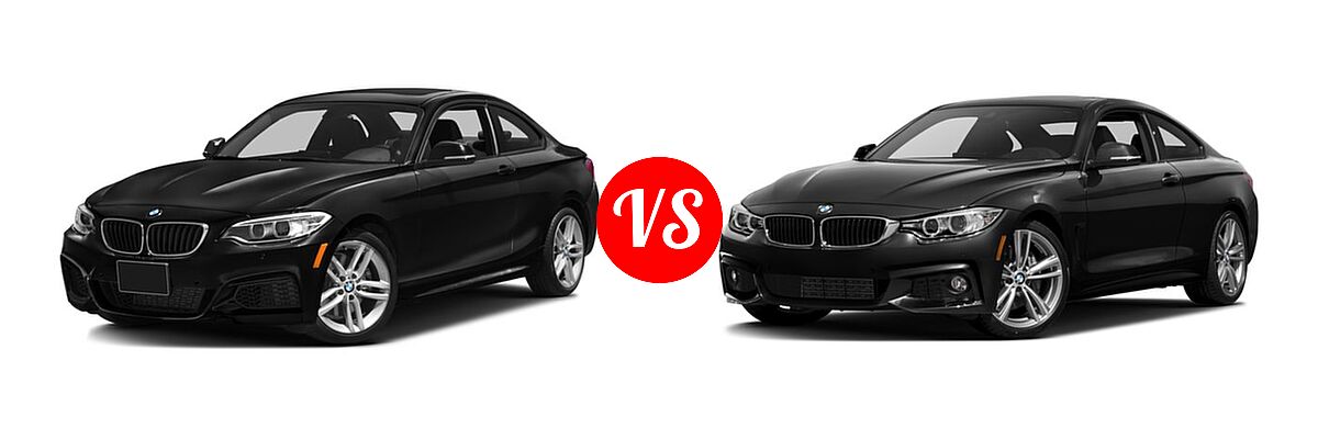 2016 BMW 2 Series Coupe 228i / 228i xDrive vs. 2016 BMW 4 Series Coupe 428i / 428i xDrive / 435i / 435i xDrive - Front Left Comparison