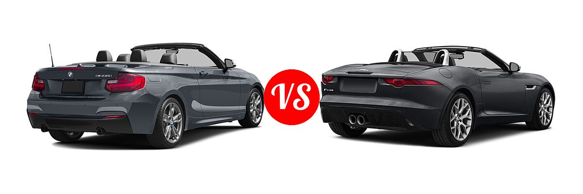 2016 BMW 2 Series M235i xDrive Convertible M235i xDrive vs. 2016 Jaguar F-TYPE Convertible 2dr Conv Auto RWD - Rear Right Comparison