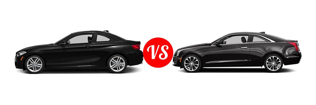2016 BMW 2 Series Coupe 228i / 228i xDrive vs. 2016 Cadillac ATS Coupe Coupe Luxury Collection AWD / Performance Collection RWD / Premium Collection RWD / Standard RWD - Side Comparison