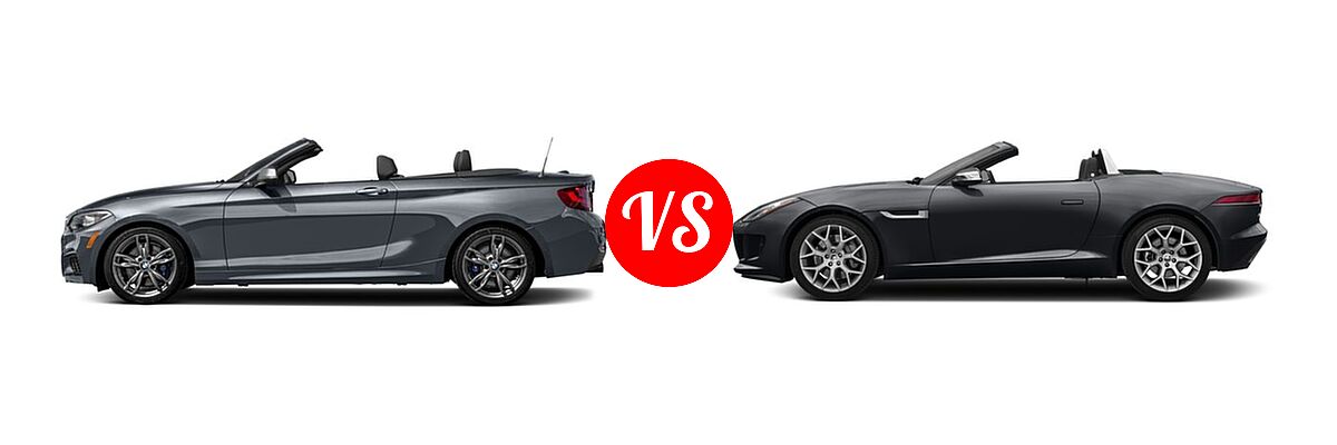 2016 BMW 2 Series M235i Convertible M235i xDrive vs. 2016 Jaguar F-TYPE Convertible 2dr Conv Auto RWD - Side Comparison