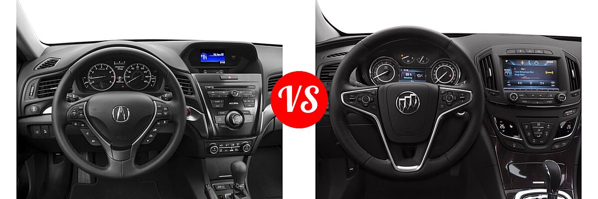 2017 Acura ILX Sedan w/AcuraWatch Plus vs. 2017 Buick Regal Sedan 4dr Sdn Turbo AWD / Premium II / Sport Touring - Dashboard Comparison