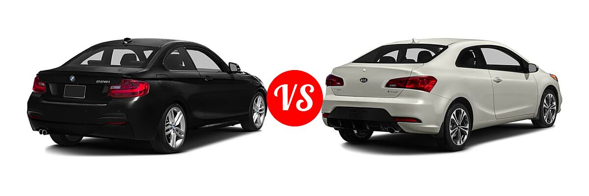 2016 BMW 2 Series Coupe 228i / 228i xDrive vs. 2016 Kia Forte Coupe EX / SX - Rear Right Comparison