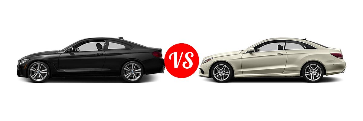 2016 BMW 4 Series Coupe 428i / 428i xDrive / 435i / 435i xDrive vs. 2016 Mercedes-Benz E-Class Coupe E 400 - Side Comparison