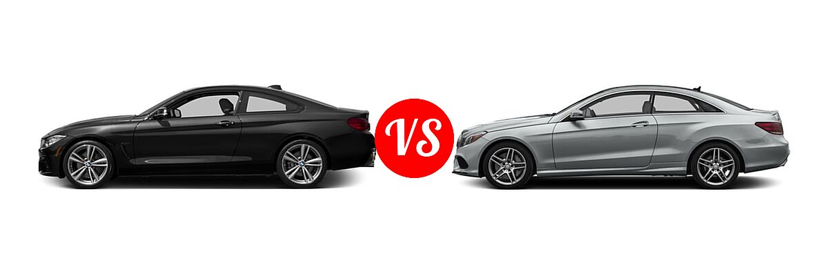 2016 BMW 4 Series Coupe 428i / 428i xDrive / 435i / 435i xDrive vs. 2016 Mercedes-Benz E-Class Coupe E 550 - Side Comparison