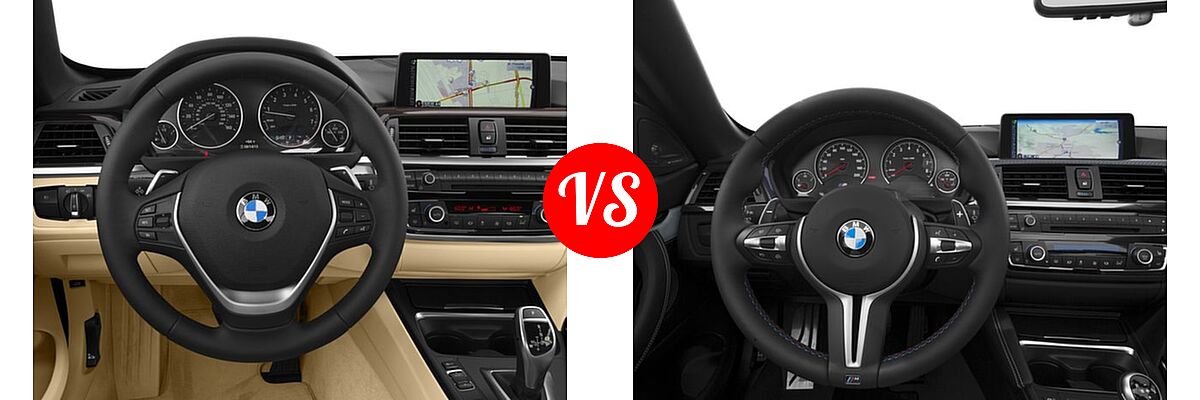2016 BMW 4 Series Convertible 428i / 428i xDrive vs. 2016 BMW M4 Convertible 2dr Conv - Dashboard Comparison
