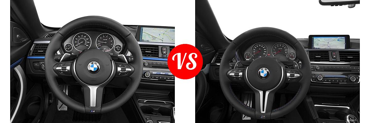 2016 BMW 4 Series Convertible 435i / 435i xDrive vs. 2016 BMW M4 Convertible 2dr Conv - Dashboard Comparison