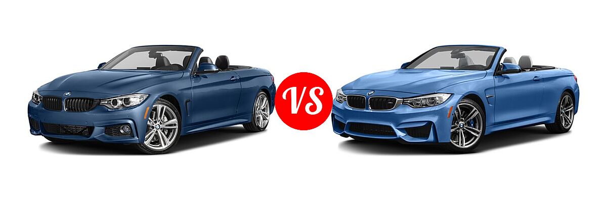 2016 BMW 4 Series Convertible 435i / 435i xDrive vs. 2016 BMW M4 Convertible 2dr Conv - Front Left Comparison