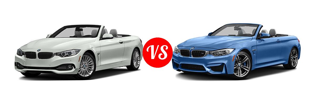 2016 BMW 4 Series Convertible 428i / 428i xDrive vs. 2016 BMW M4 Convertible 2dr Conv - Front Left Comparison