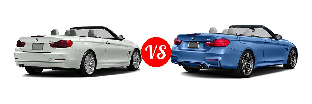 2016 BMW 4 Series Convertible 428i / 428i xDrive vs. 2016 BMW M4 Convertible 2dr Conv - Rear Right Comparison