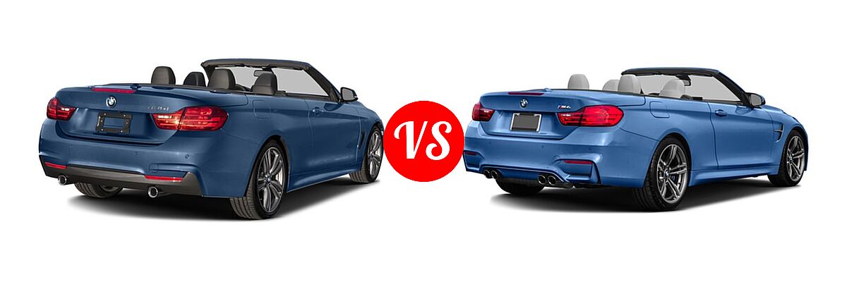 2016 BMW 4 Series Convertible 435i / 435i xDrive vs. 2016 BMW M4 Convertible 2dr Conv - Rear Right Comparison