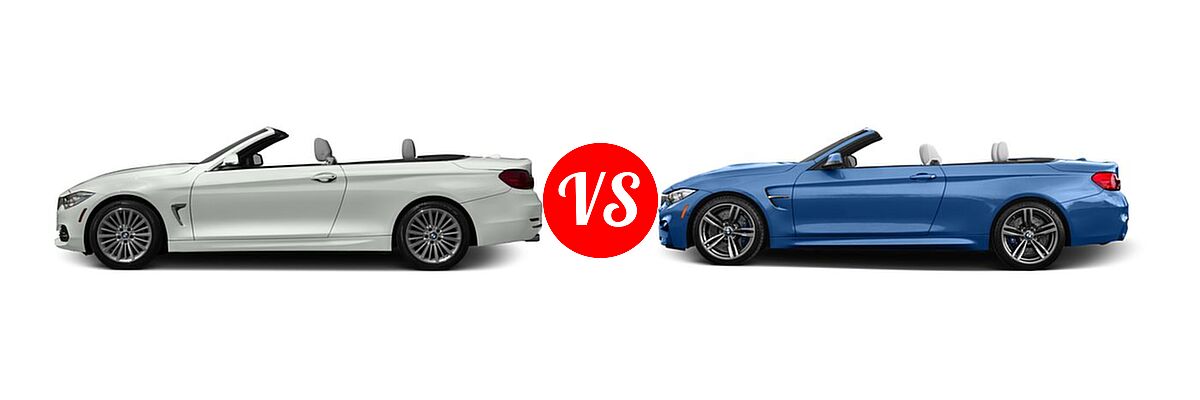 2016 BMW 4 Series Convertible 428i / 428i xDrive vs. 2016 BMW M4 Convertible 2dr Conv - Side Comparison