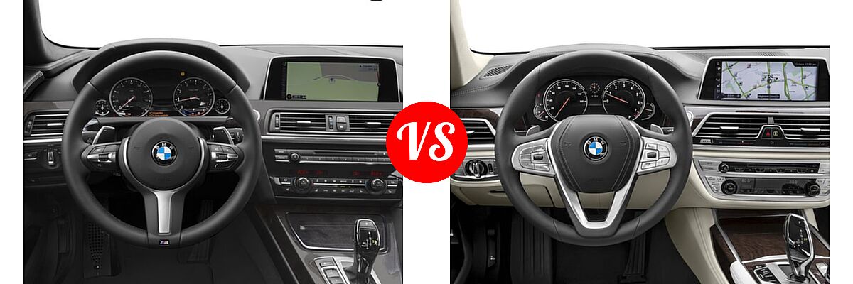 2016 BMW 6 Series Gran Coupe Sedan 640i / 640i xDrive vs. 2016 BMW 7 Series Sedan 750i / 750i xDrive - Dashboard Comparison