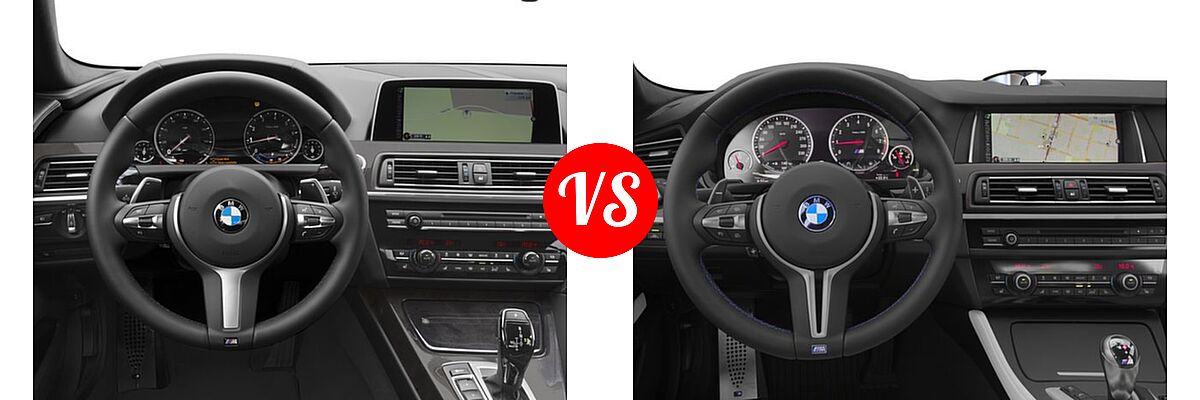 2016 BMW 6 Series Gran Coupe Sedan 640i / 640i xDrive vs. 2016 BMW M5 Sedan 4dr Sdn - Dashboard Comparison
