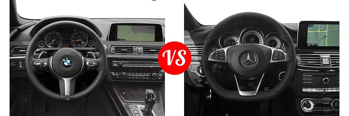 2016 BMW 6 Series Gran Coupe Sedan 640i / 640i xDrive vs. 2016 Mercedes-Benz CLS-Class Sedan CLS 400 - Dashboard Comparison
