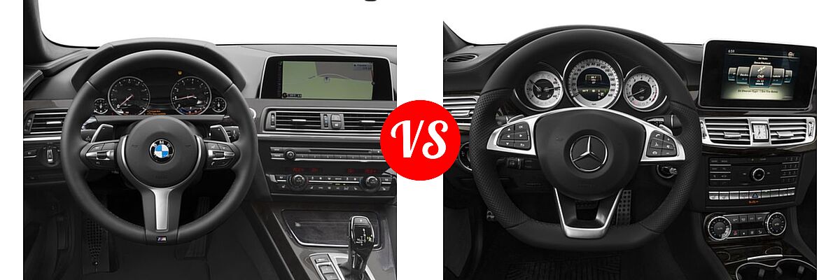 2016 BMW 6 Series Gran Coupe Sedan 640i / 640i xDrive vs. 2016 Mercedes-Benz CLS-Class Sedan CLS 550 - Dashboard Comparison
