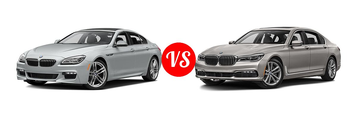 2016 BMW 6 Series Gran Coupe Sedan 640i / 640i xDrive vs. 2016 BMW 7 Series Sedan 750i / 750i xDrive - Front Left Comparison