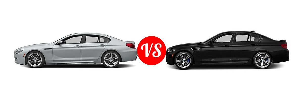 2016 BMW 6 Series Gran Coupe Sedan 640i / 640i xDrive vs. 2016 BMW M5 Sedan 4dr Sdn - Side Comparison