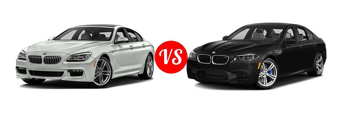 2016 BMW 6 Series Gran Coupe Sedan 650i / 650i xDrive vs. 2016 BMW M5 Sedan 4dr Sdn - Front Left Comparison
