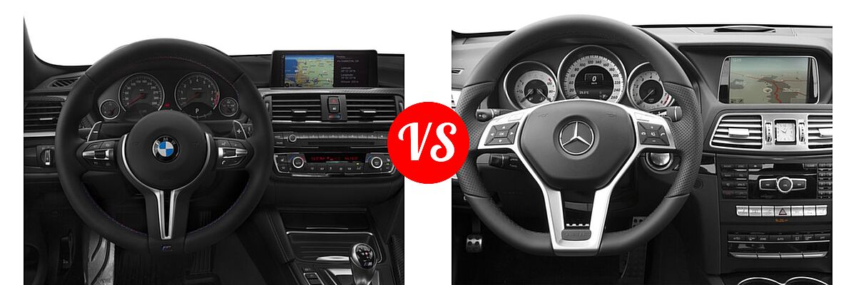 2016 BMW M4 Coupe 2dr Cpe / GTS vs. 2016 Mercedes-Benz E-Class Coupe E 400 - Dashboard Comparison