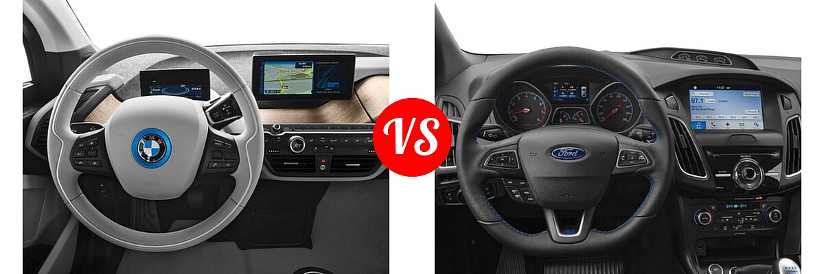 2016 BMW i3 Hatchback 4dr HB w/Range Extender vs. 2016 Ford Focus RS Hatchback RS - Dashboard Comparison