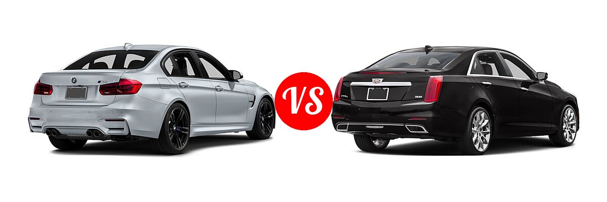 2016 BMW M3 Sedan 4dr Sdn vs. 2016 Cadillac CTS V-Sport Sedan V-Sport RWD - Rear Right Comparison